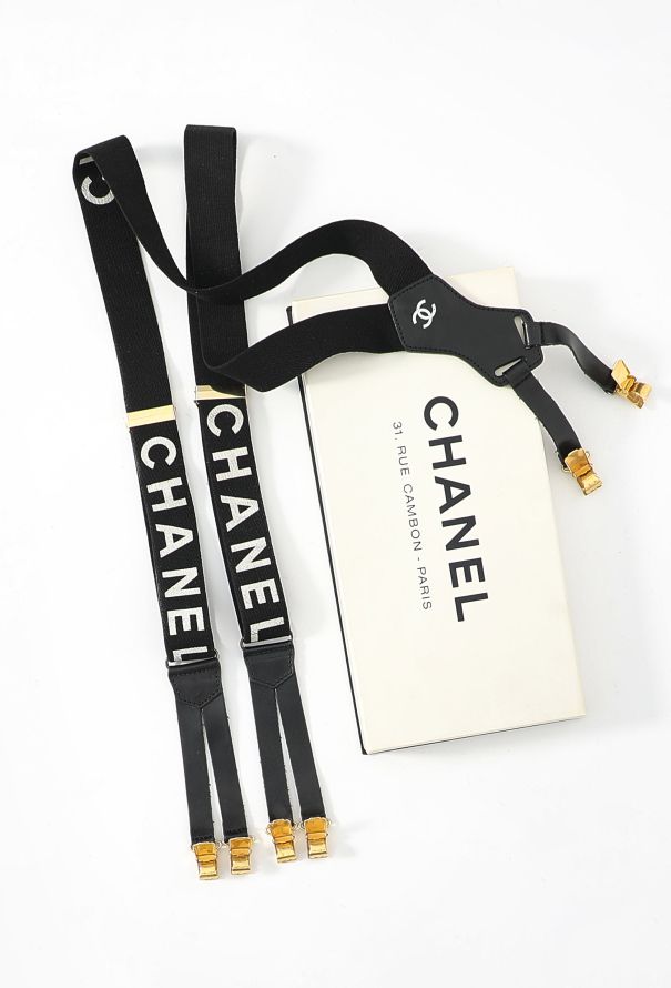 Chanel COLLECTOR S/S 1994 Logo Suspenders - 3