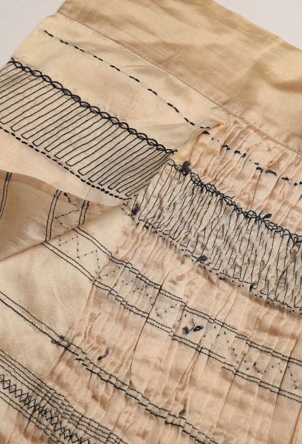 Dries Van Noten S/S 2006 Embroidered Shantung Wrap Skirt - 7