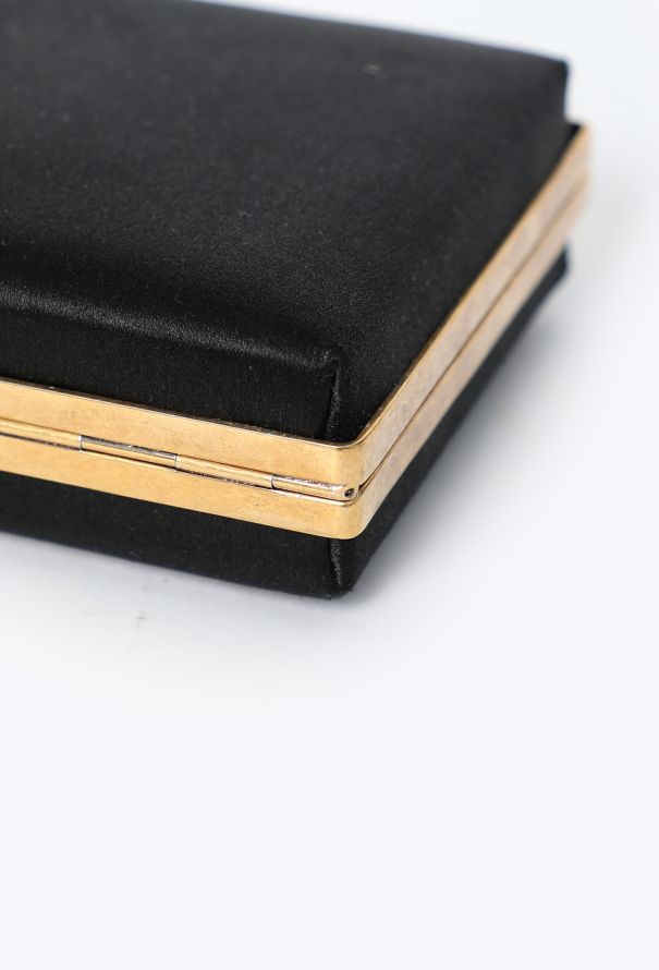 Saint Laurent Satin Crystal Minaudière Clutch - 10