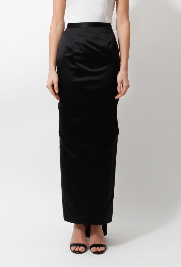 80s Vicky Tiel Silk Tailed Skirt - 2