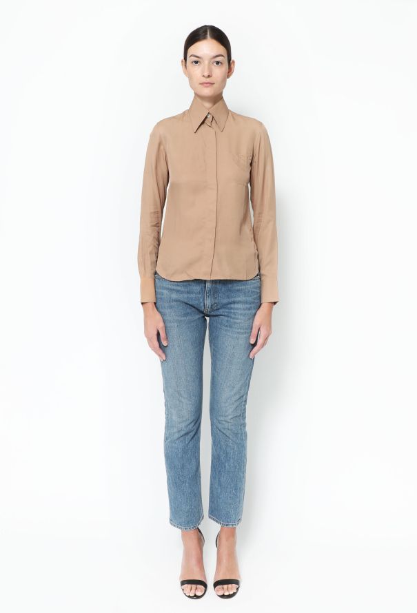 Céline Classic Silk Crêpe Shirt - 3