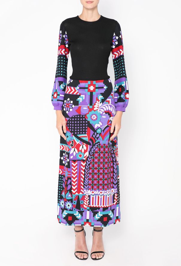 Lanvin '70s Graphic Ribbed Dress - 3