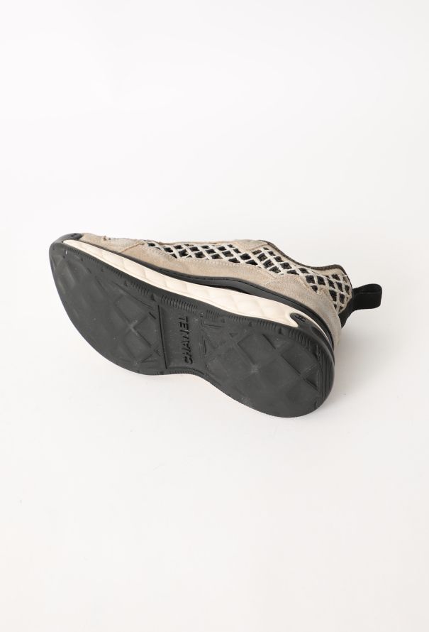 Chanel 2021 Embroidered Suede Sneakers - 6