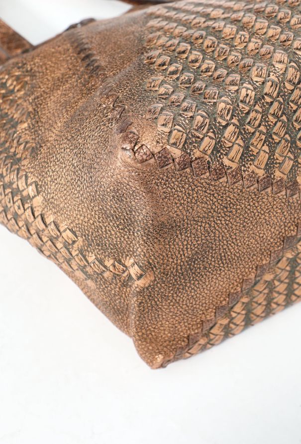 Bottega Veneta S/S 2009 Copper Intrecciato Tote Bag - 11