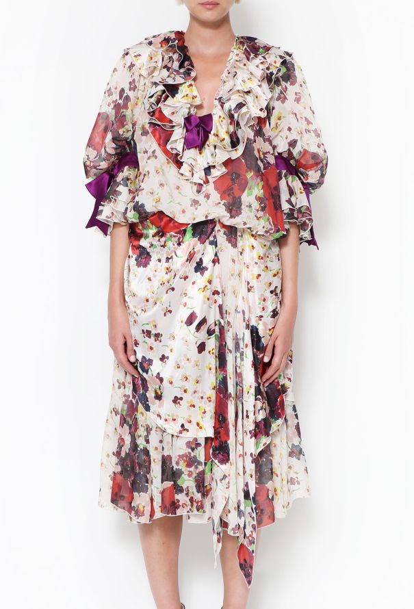 Rodarte S/S 2019 Silk Peasant Dress - 3