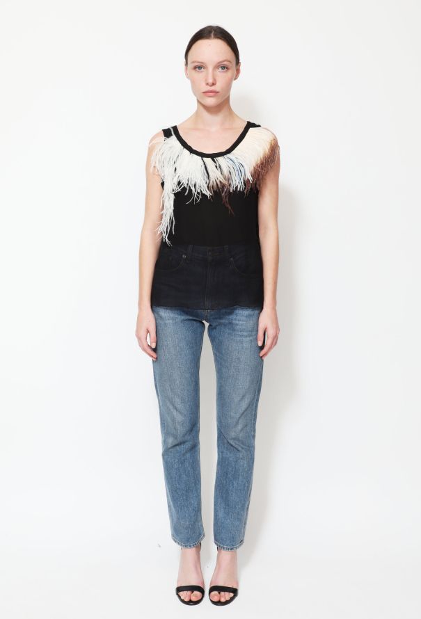 Céline RARE 2010 Ostrich Silk Top - 1