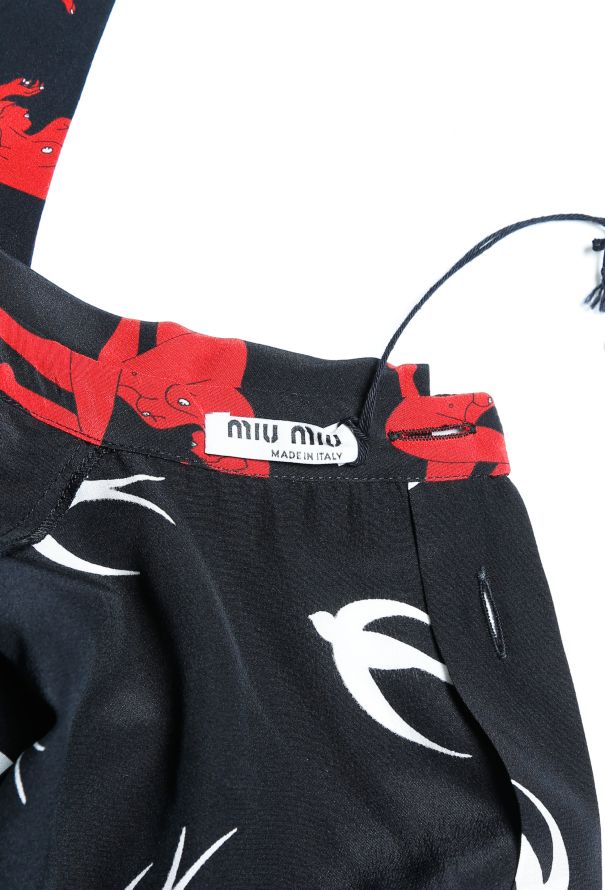 Miu Miu Resort 2016 Graphic Top & Color Block Skirt Set - 8
