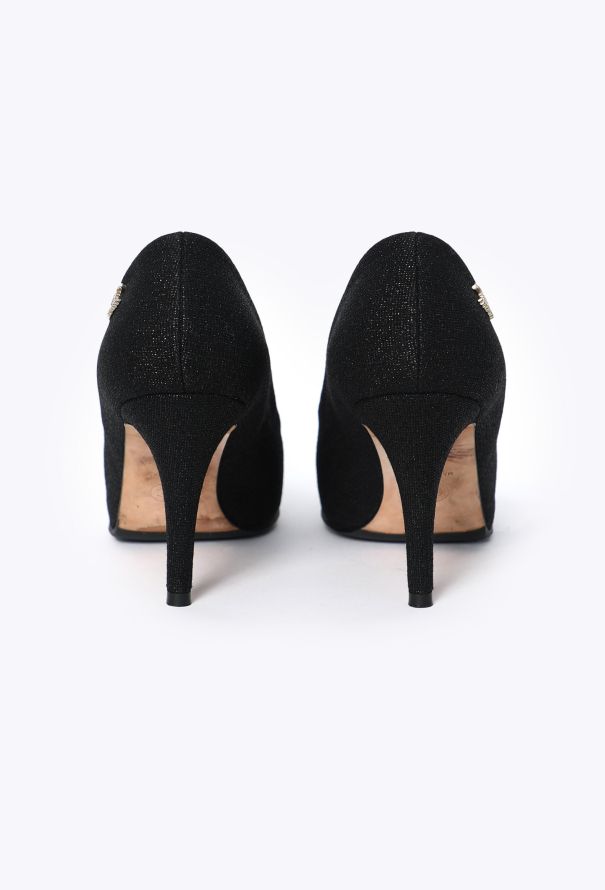 Chanel 2024 Iridescent Toile 'CC' Pumps - 4