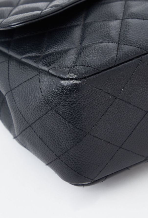 Chanel Caviar Jumbo Timeless Flap Bag - 8
