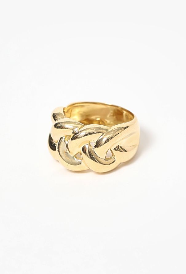 Vintage Fine Jewelry 1980s 18k Yellow Gold Braided Ring - 4