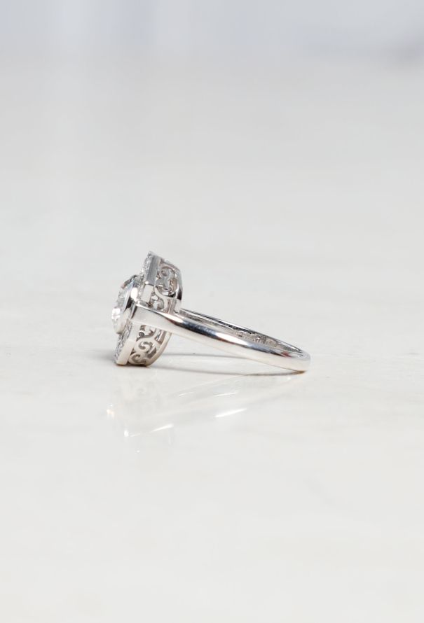 Mellerio 18k White Gold & Diamond Ring Art Deco - 3