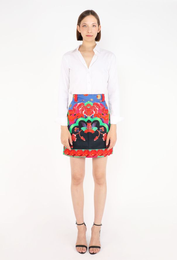 Gianni Versace Mandala Printed Mini Skirt, 1990 - 3