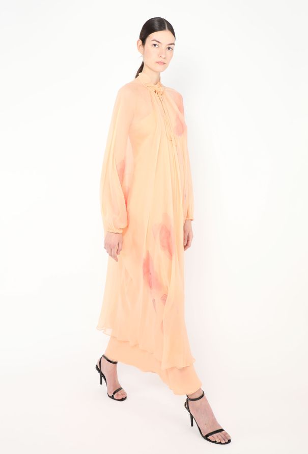 Halston ULTRA RARE Early '70s Chiffon Kaftan - 3