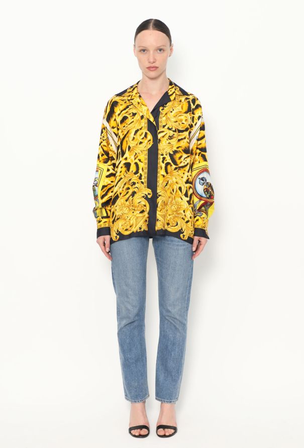 Gianni Versace F/W 1992 Baroque Silk Blouse - 3