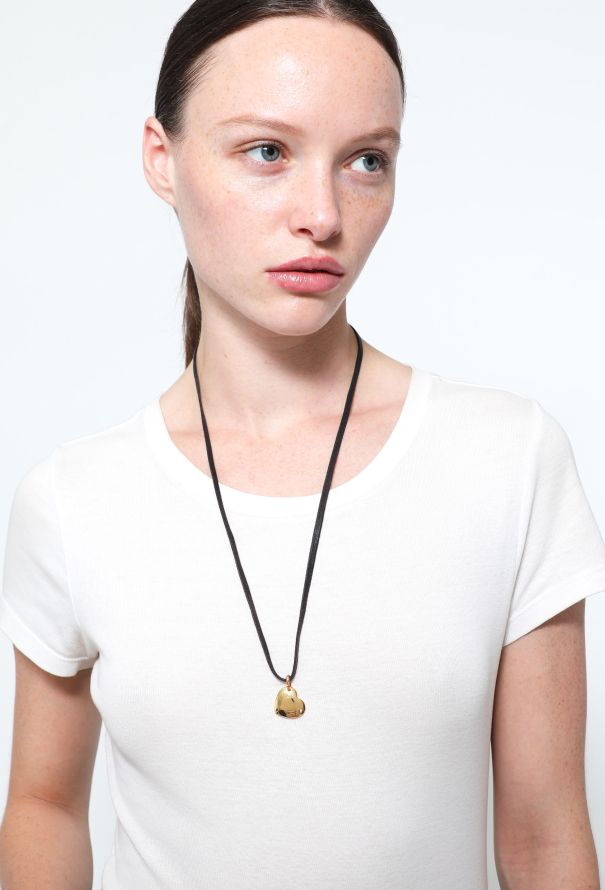 Pomellato 18k Yellow Gold Heart Rope Necklace - 2