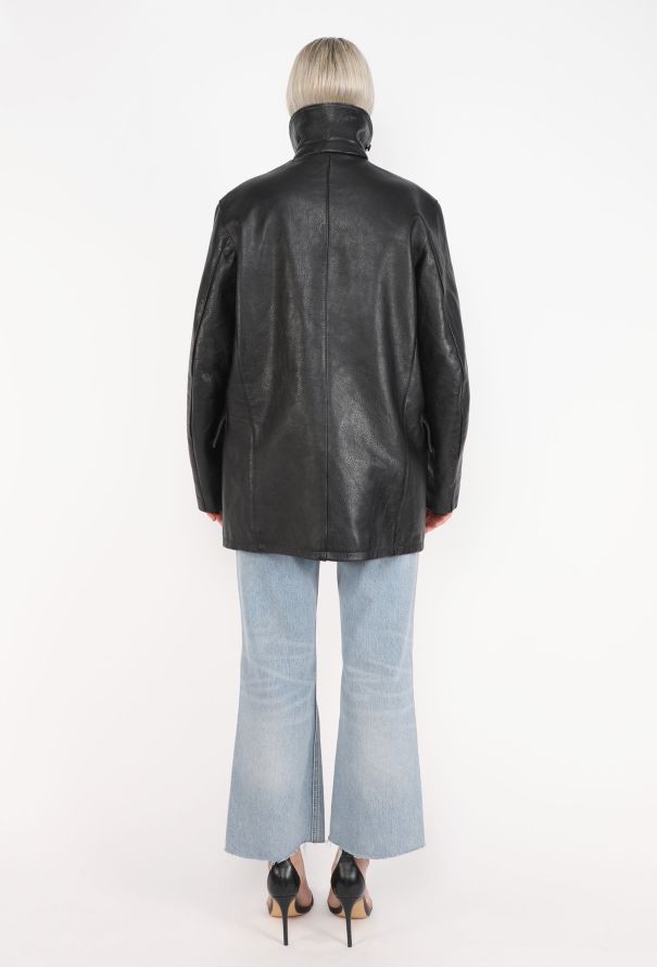 Raf Simons Leather Car Coat, S/S 2023 - 8
