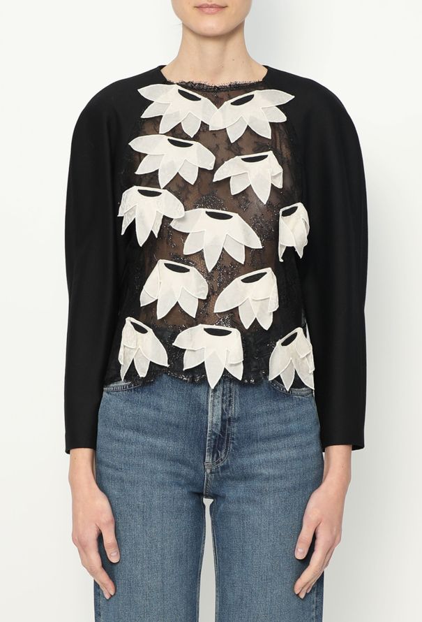 Chloé Floral Appliqué Lace Top - 1