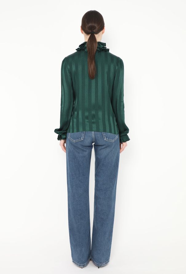 Saint Laurent Pre-Fall 2020 Ruffled Silk Blouse - 5