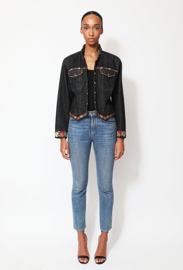 Kenzo Floral Trim Denim Jacket - 2