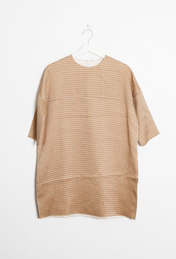 Céline Houndstooth Silk Dress - 5