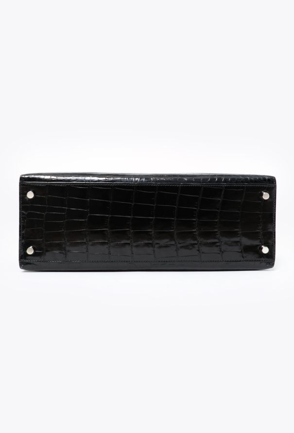 Hermès Black Niloticus Kelly Sellier 32 - 10