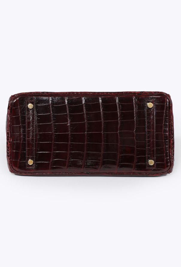 Hermès Exquisite Shiny Bordeaux Niloticus Birkin 30 - 14