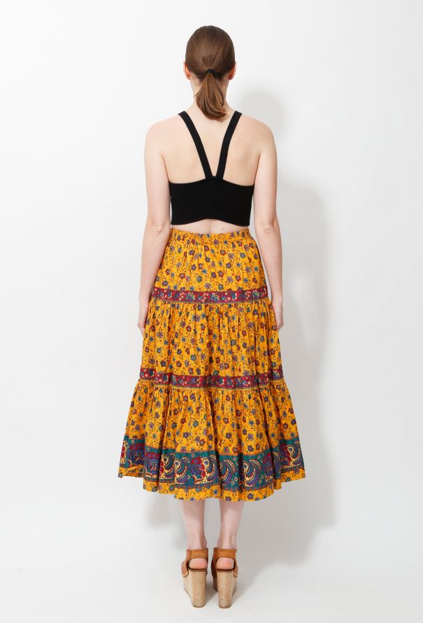 World Treasures Vintage Tiered Provençal Skirt - 4