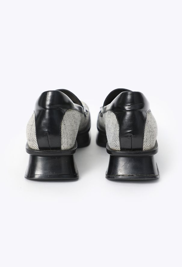 Prada S/S 1999 Platform Canvas Loafers - 4