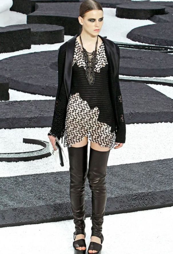 Chanel S/S 2011 Bicolor Lattice Dress - 2