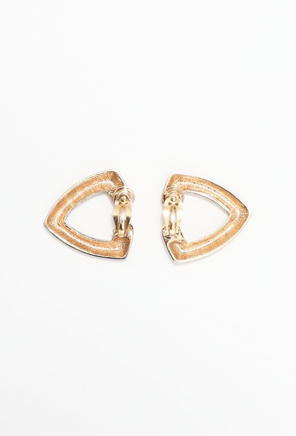 Saint Laurent Vintage Abstract Triangle Spring Earrings - 3