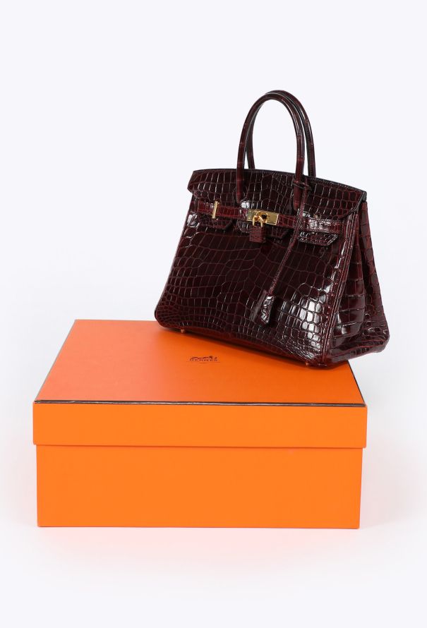 Hermès Exquisite Shiny Bordeaux Niloticus Birkin 30 - 5