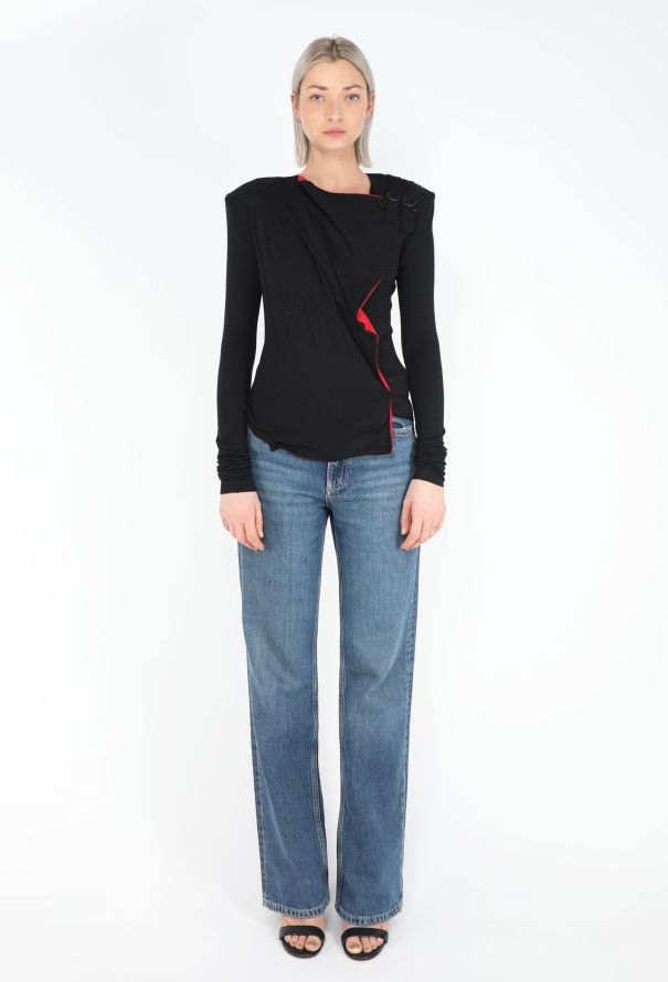 Balenciaga F/W 2000 Le Dix Wrap Buckled Top - 3
