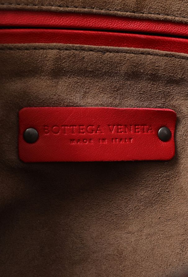 Bottega Veneta Red Intrecciato Nodini Crossbody Bag - 14