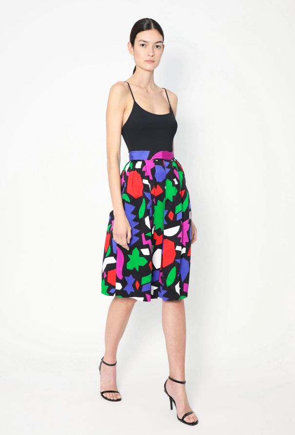 Saint Laurent S/S 1983 Pleated Matisse Skirt - 5
