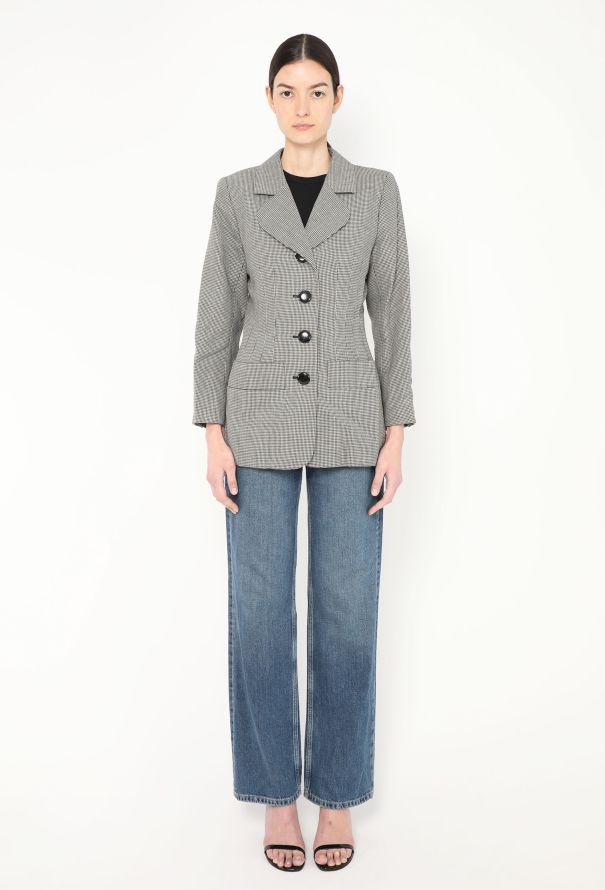 Saint Laurent 1990 Tailored Herringbone Blazer - 4
