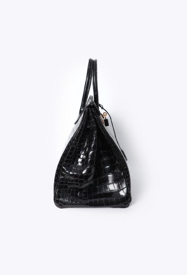 Hermès Exceptional Black Porosus Birkin 35 - 6