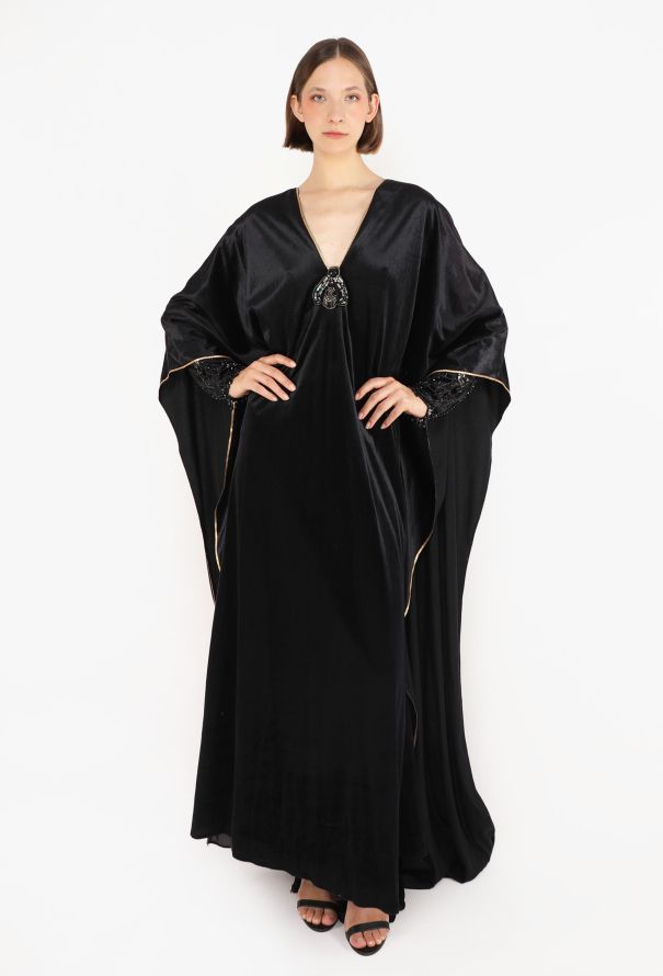 Bill Gibb Byzantine Embellished Velvet Kaftan, 1976 - 2