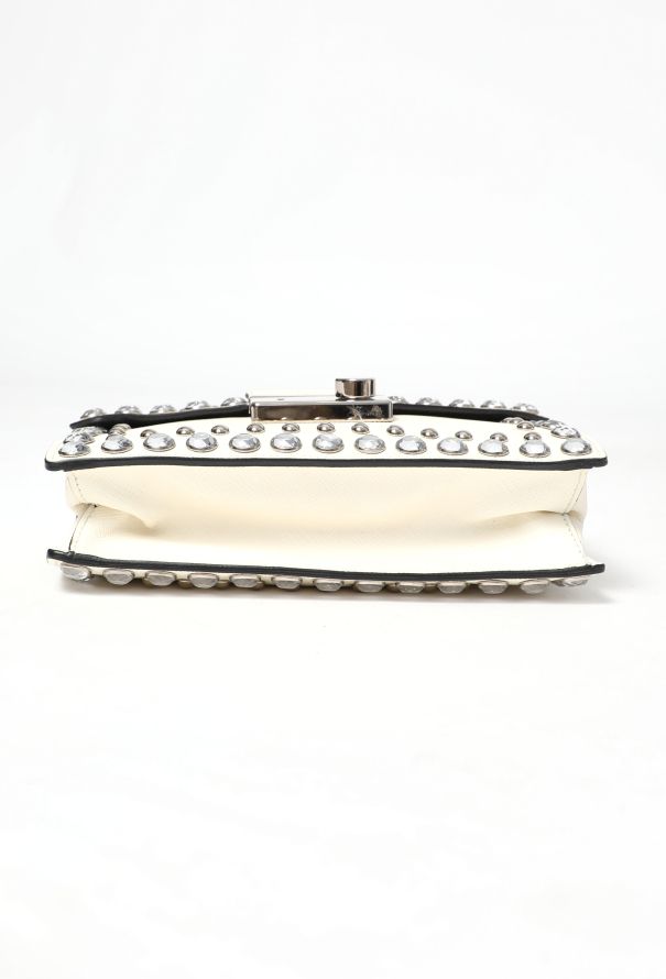 Prada Studded Saffiano Sound Satchel Bag - 7