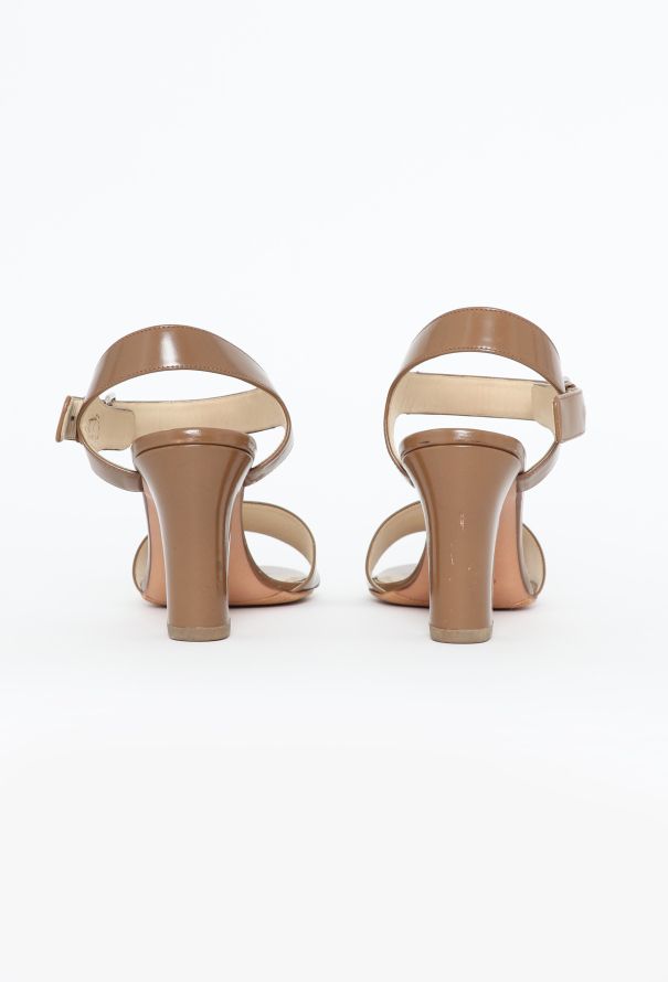 Céline Patent Leather Buckle Sandals - 4