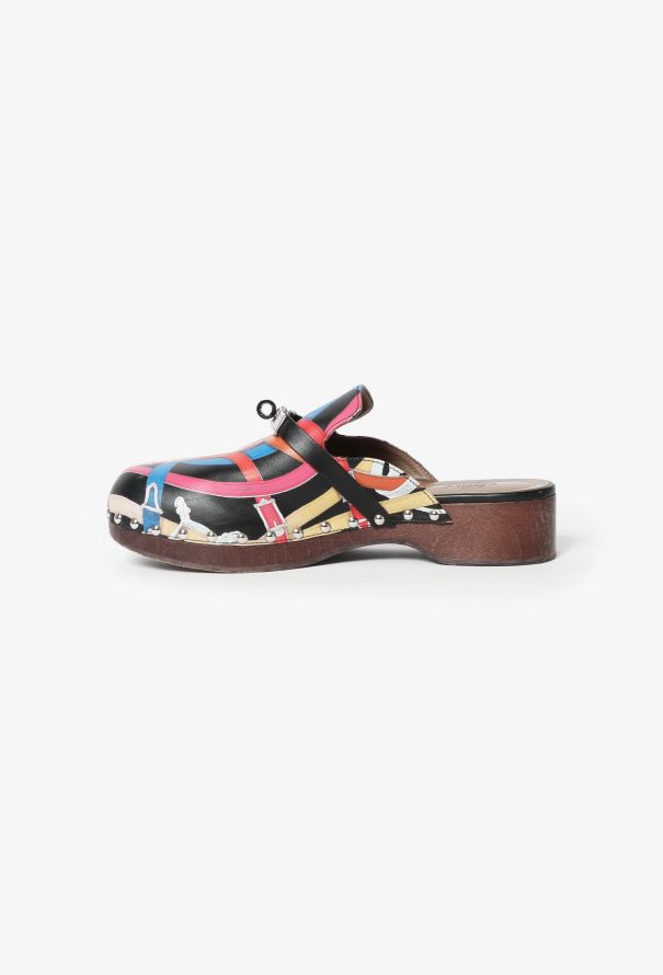 Hermès 2021 'Carlotta Cavalcadour' Leather Clogs - 4