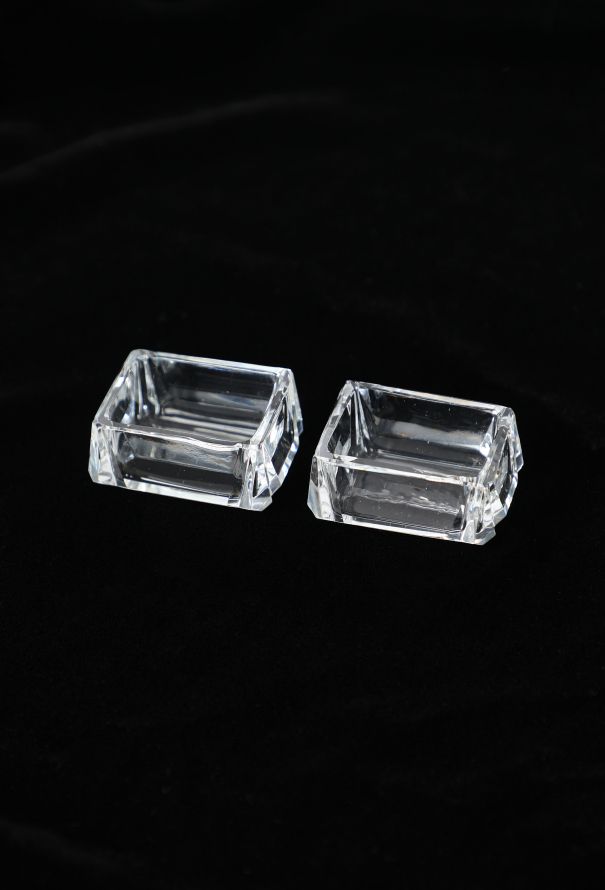 Vintage Objects & Decor French Crystal Salt & Sugar Dish Set - 3