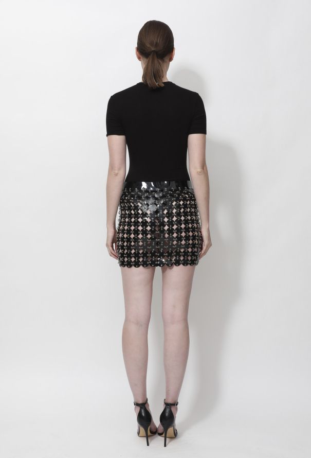 Paco Rabanne 2017 PVC Disk Chainlink Skirt - 6