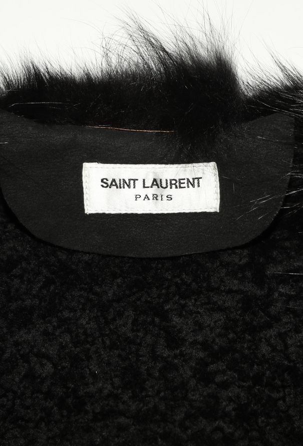 Saint Laurent 2014 Fox Fur Shearling-Lined Vest - 5