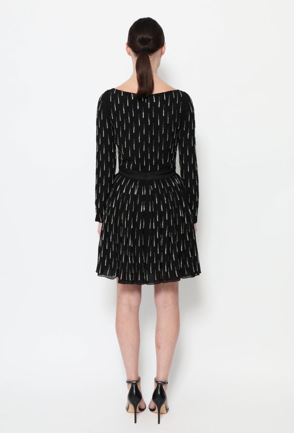 Saint Laurent F/W 2015 Embellished Silk Bow Dress - 5