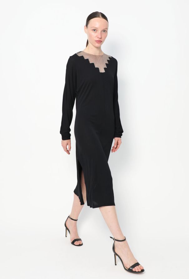 Chloé RARE F/W 1979 Embroidered Slit Dress - 3