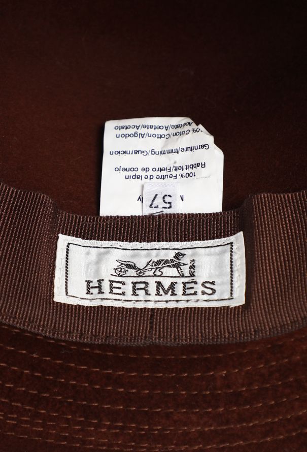 Hermès Burgundy Felted Cloche Hat - 5