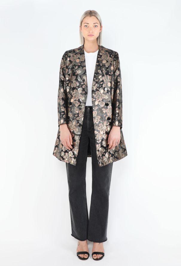Saint Laurent STUNNING Haute Couture 1969 Brocade Trench - 4