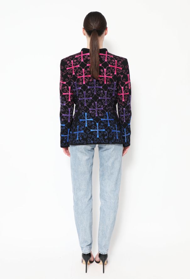 Gianni Versace RARE Atelier 1997 Filigree Cross Jacket - 4