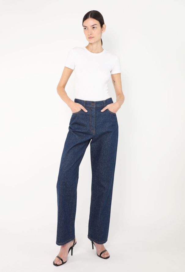 The Row Borjis Mid-Rise Full-Length Straight-Leg Jeans - 1