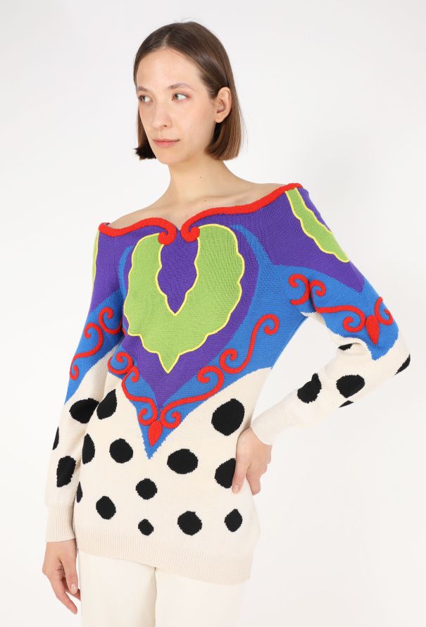 Gianni Versace Patchwork Intarsia Sweater, 1989 - 5